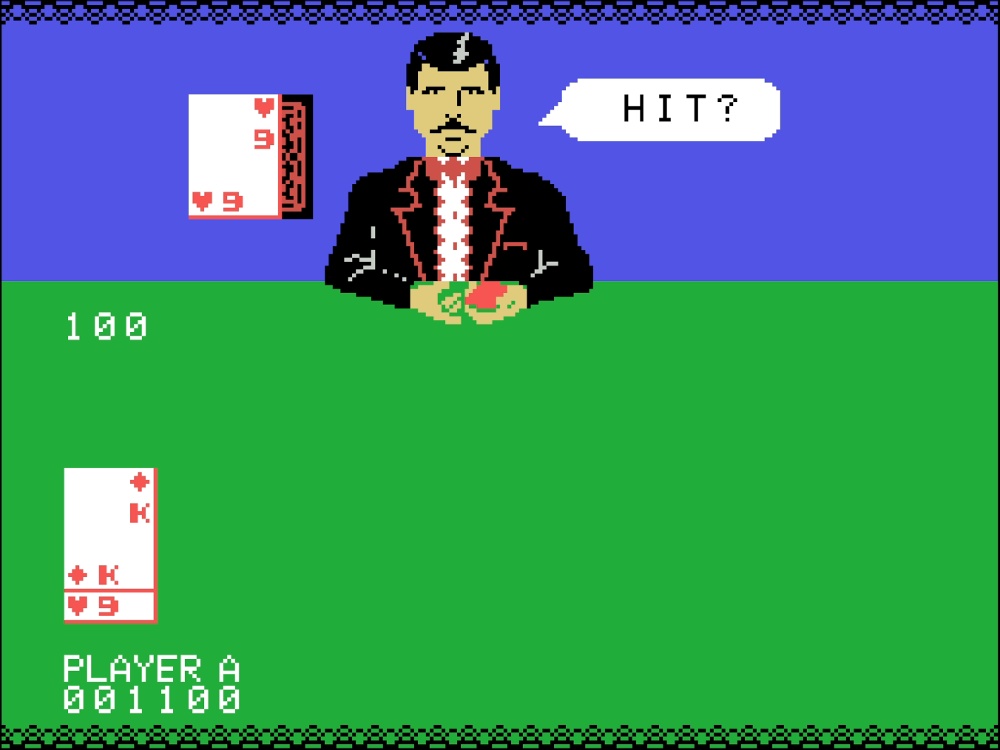 Gameplay of Ken Uston Blackjack-Poker for Colecovision